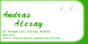 andras alexay business card